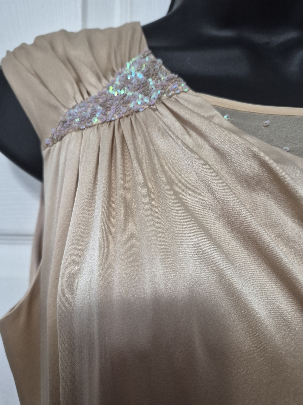 BCBG PARIS 100% SILK GOWN SZ 10 - Picture 12 of 13